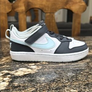 Nike Kids' Black, White, and Light Blue Sneakers